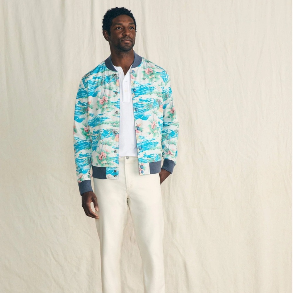 Faherty Spring Lake Surf Club  Reversible Jacket